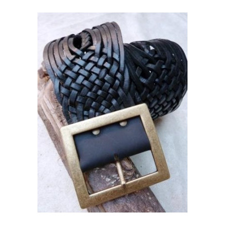Cinturón cuero ancho