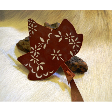 Marca páginas Cuero Hojas