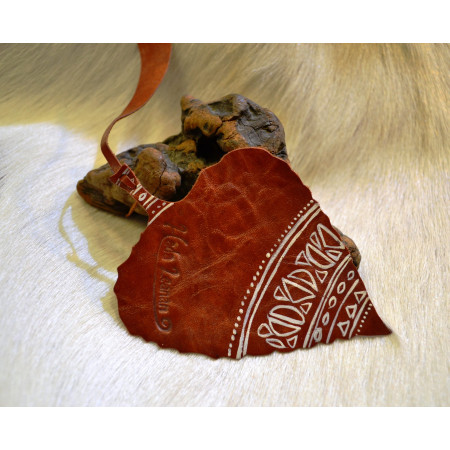 Marca páginas Cuero Hojas