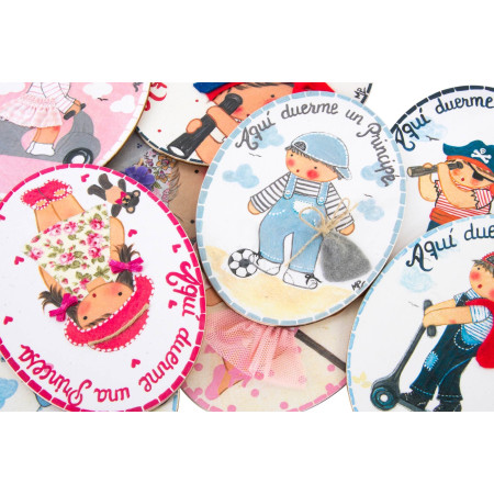 Placas madera infantiles