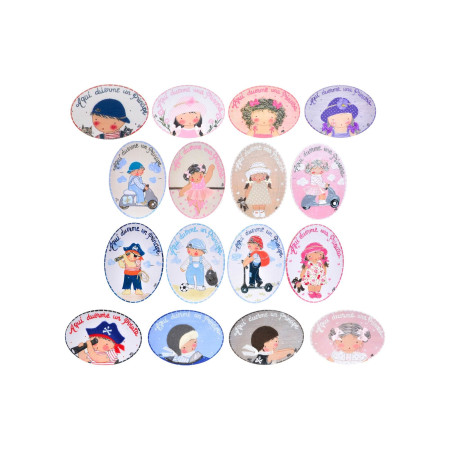 Placas madera infantiles