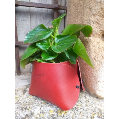 Macetero cuero