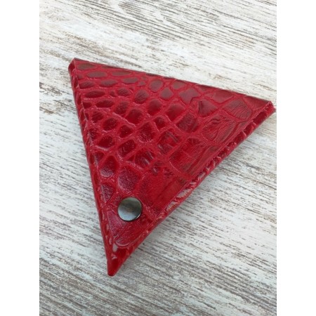 Monedero cuero triangular