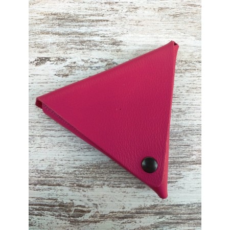 Monedero cuero triangular