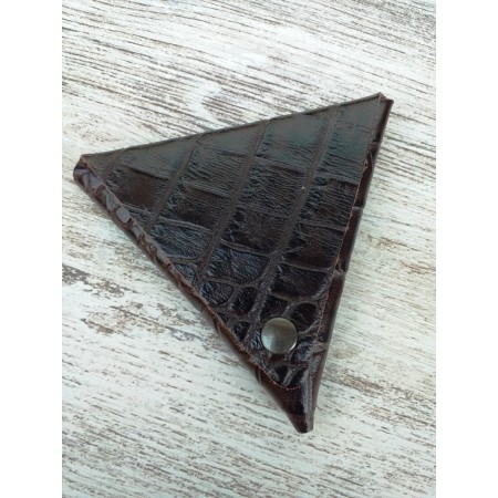 Monedero cuero triangular