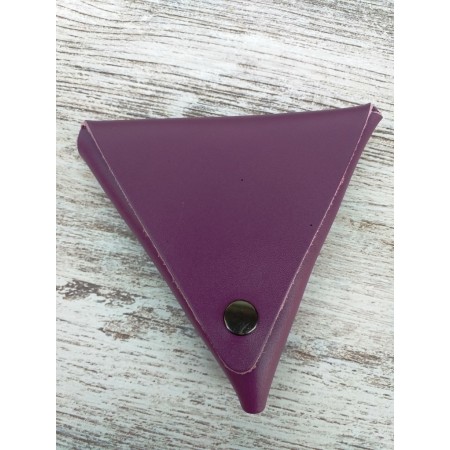 Monedero cuero triangular