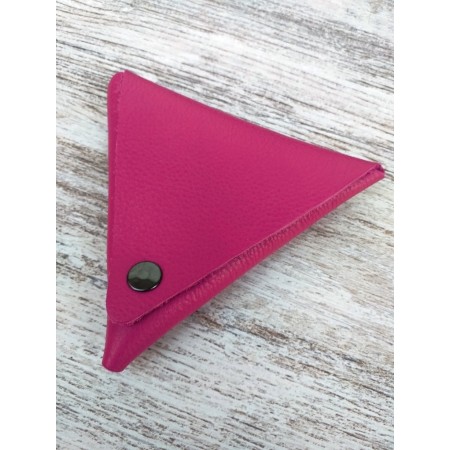Monedero cuero triangular