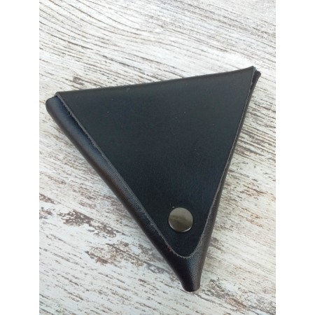 Monedero cuero triangular