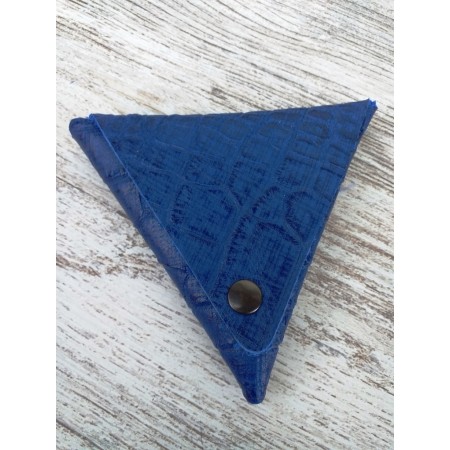 Monedero cuero triangular