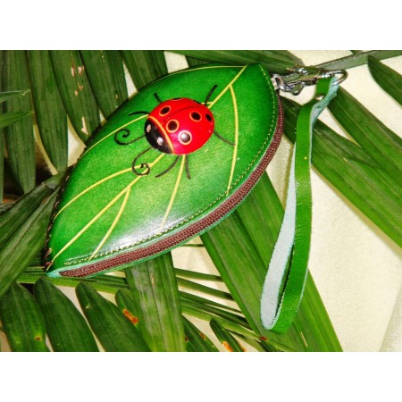 Monedero cuero animales