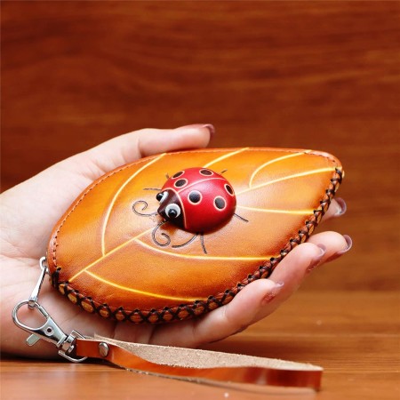 Monedero cuero animales