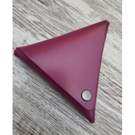 Monedero cuero triangular