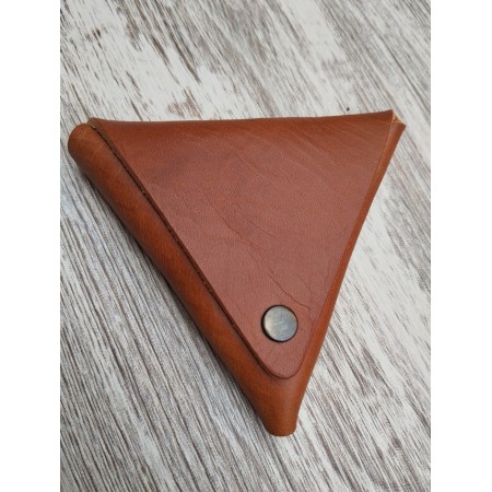 Monedero cuero triangular