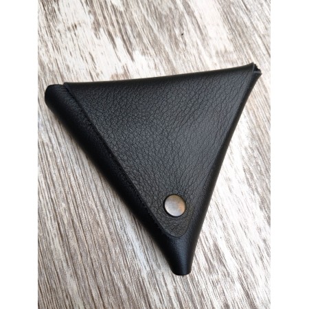 Monedero cuero triangular