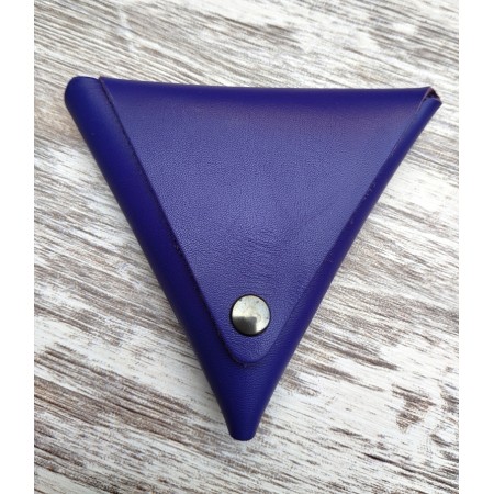 Monedero cuero triangular