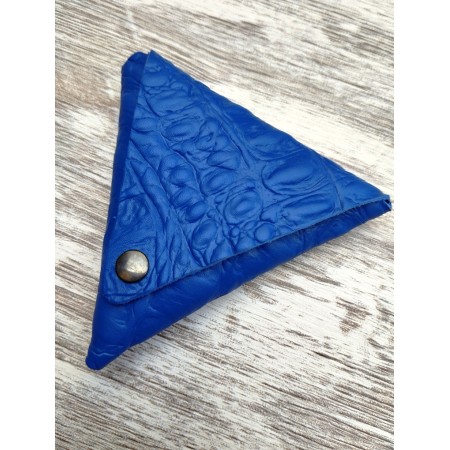 Monedero cuero triangular