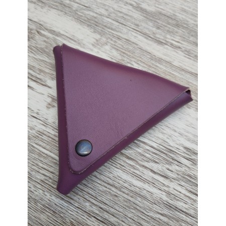 Monedero cuero triangular
