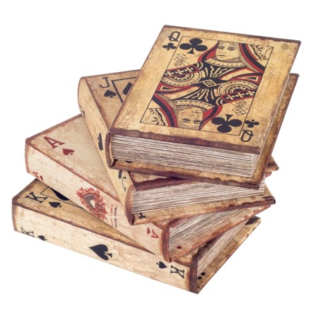 Caja libro con baraja
