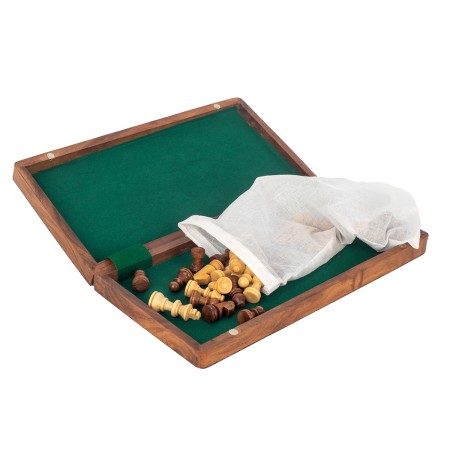 Ajedrez 25 cm en Caja de Madera - Ideal para Viajes y Casa