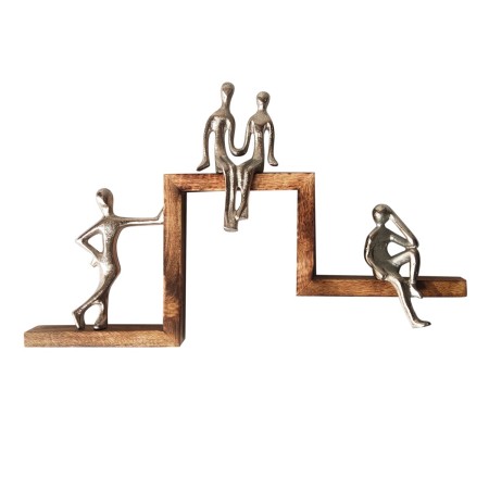 Adorno pared figuras | Aluminio y madera