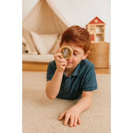 Juguete madera laberinto | Animales multicolor