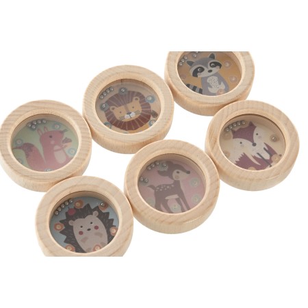 Juguete madera laberinto | Animales multicolor