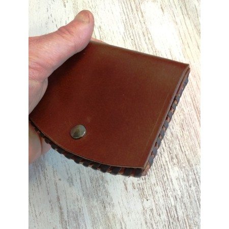 Monedero de cuero artesanal | Doble departamento hecho a mano