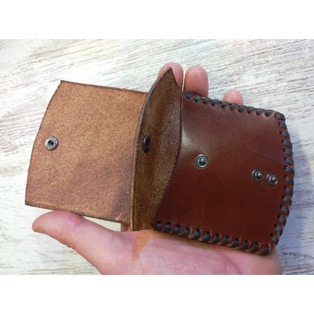 Monedero de cuero artesanal | Doble departamento hecho a mano