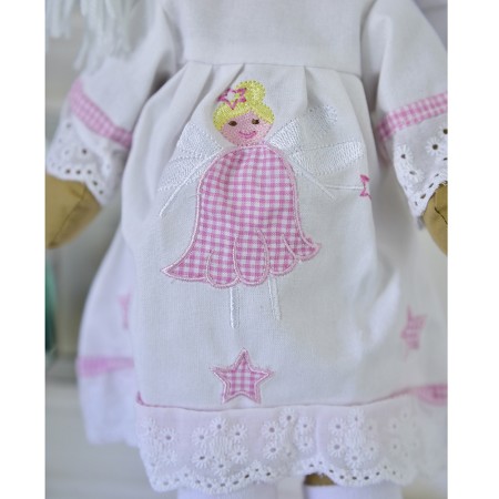 Muñeca de trapo artesanal de algodón | Clásica y suave