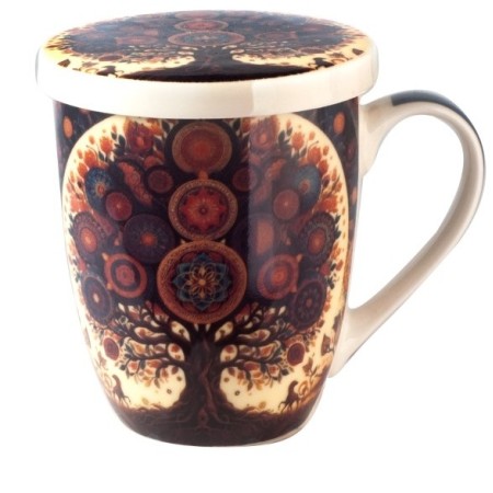 Taza de infusión árbol de la vida | Porcelana con filtro