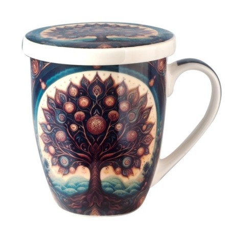 Taza de infusión árbol de la vida | Porcelana con filtro