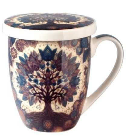 Taza de infusión árbol de la vida | Porcelana con filtro