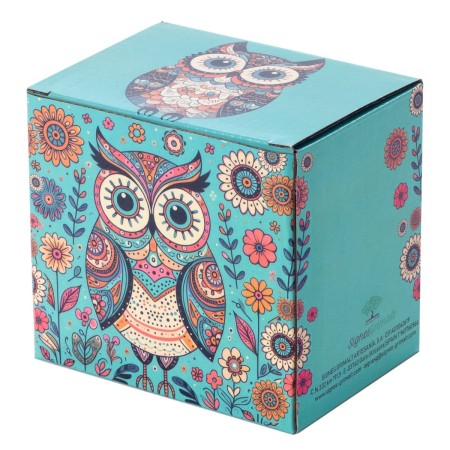 Taza de infusión búho| Porcelana con filtro