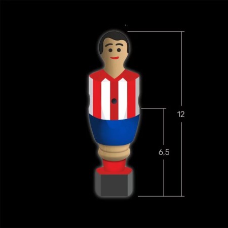 Imanes de jugadores de futbolín de La Liga hechos a mano en madera de haya, pintados a mano en España