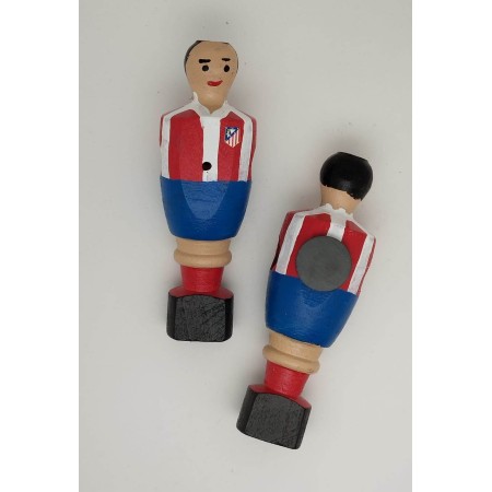 Imanes de jugadores de futbolín de La Liga hechos a mano en madera de haya, pintados a mano en España