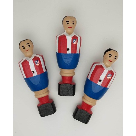 Imanes de jugadores de futbolín de La Liga hechos a mano en madera de haya, pintados a mano en España