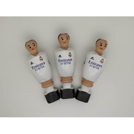 Imanes de jugadores de futbolín de La Liga hechos a mano en madera de haya, pintados a mano en España