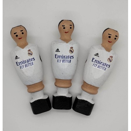 Imanes de jugadores de futbolín de La Liga hechos a mano en madera de haya, pintados a mano en España