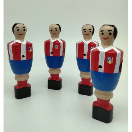 Imanes de jugadores de futbolín de La Liga hechos a mano en madera de haya, pintados a mano en España