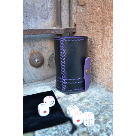 Cubilete cuero con portadados