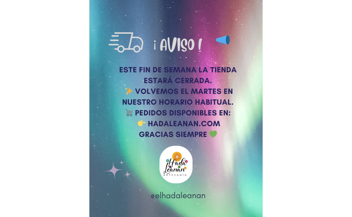 Aviso de cierre temporal