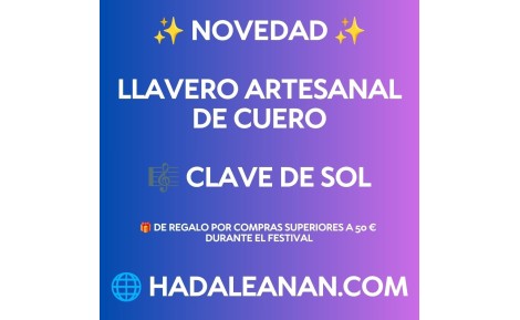La música inspira nuestra artesanía: presentamos nuestro nuevo llavero de cuero con forma de clave de sol