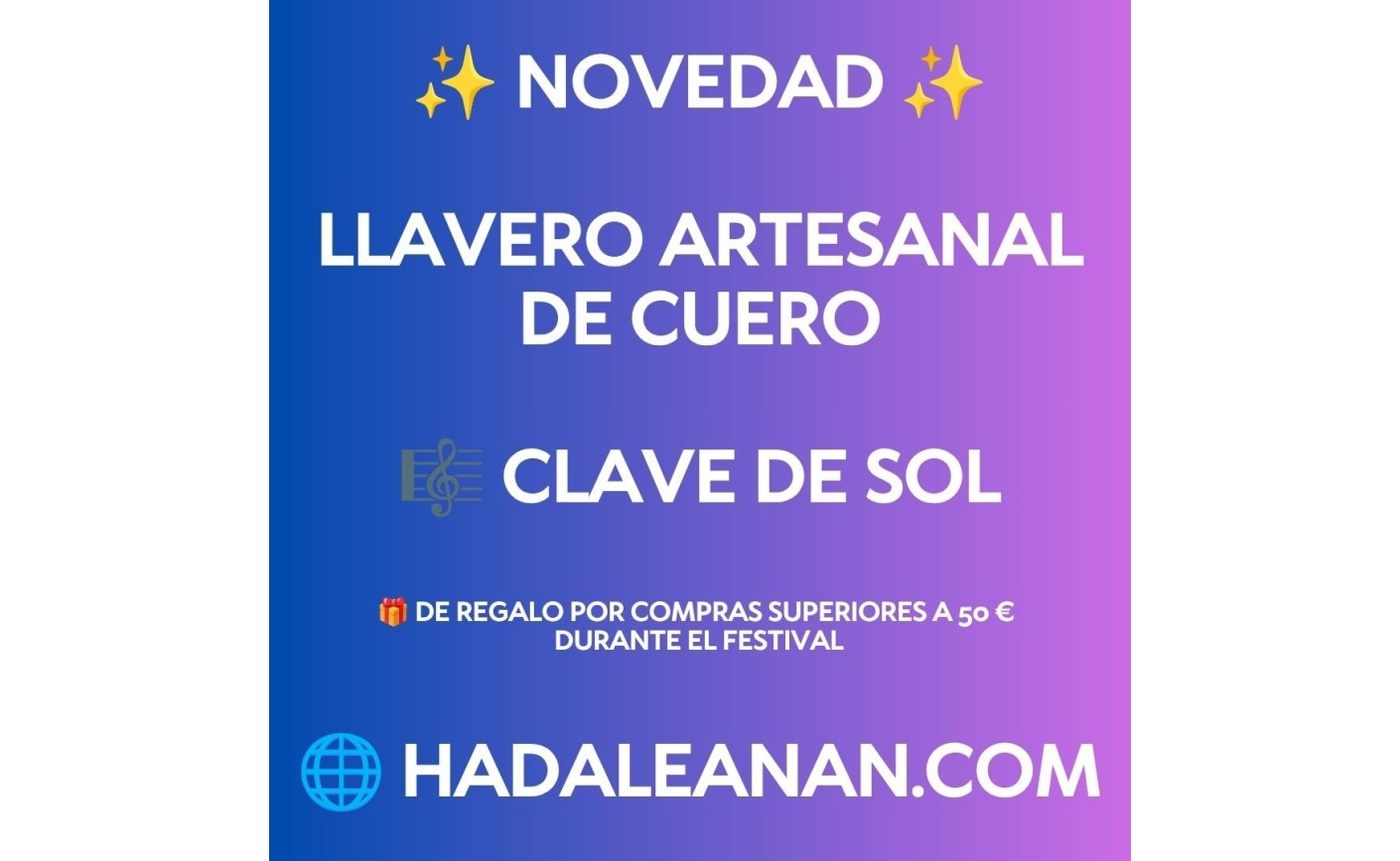 La música inspira nuestra artesanía: presentamos nuestro nuevo llavero de cuero con forma de clave de sol